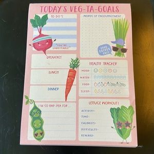 Clementine paper Inc. Health and wellness Tracker notepad, almost brand new